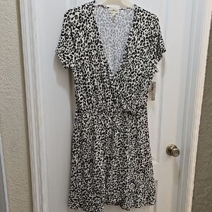 Leopard Print Wrap Dress